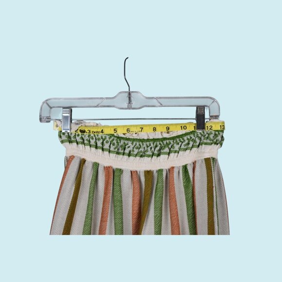 Pearl & Caviar Skirt Size XS Small Meteora Maxi Orange Green Tiered Grecian Boho - Picture 11 of 11